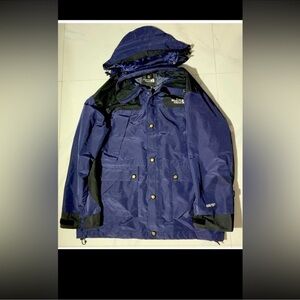 Vintage The North Face Mens Gore-Tex Jacket Size L Blue Full Zip Button Up